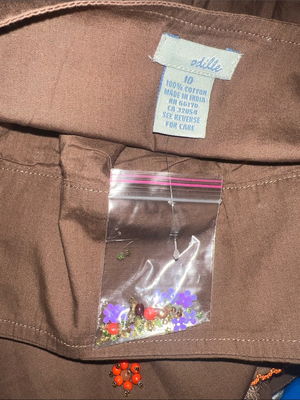 Anthropologie Odille beaded skirt, knee length, size 10 - Picture 7 of 8